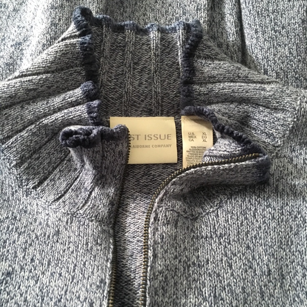 First Issue Blue Flecked Sweater XL